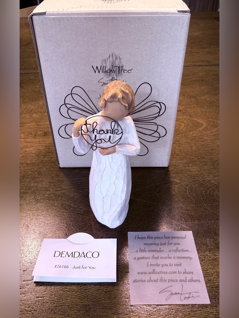 Demdaco Willow Tree Angel Figurine in White and Brown
